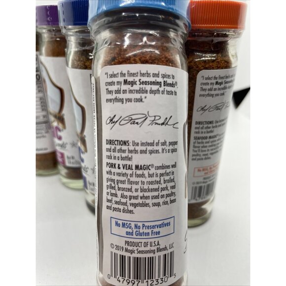 FRESH Magic Chef Paul Prudhomme's Magic Seasoning 6 Jar Set Variety Pack Lot - Picture 14 of 15